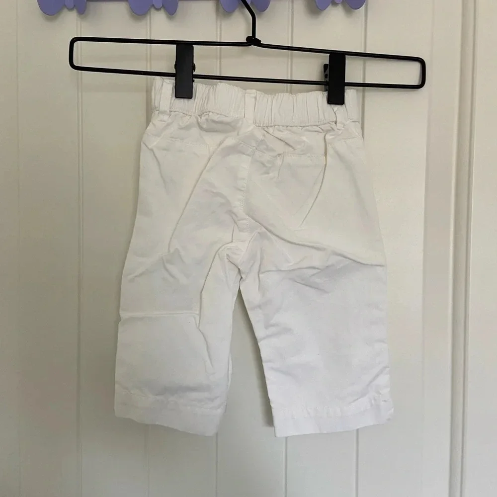EUC | Gymboree baby girl’s white whale patch pants — 12-18 months‎